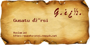 Gusatu Örsi névjegykártya